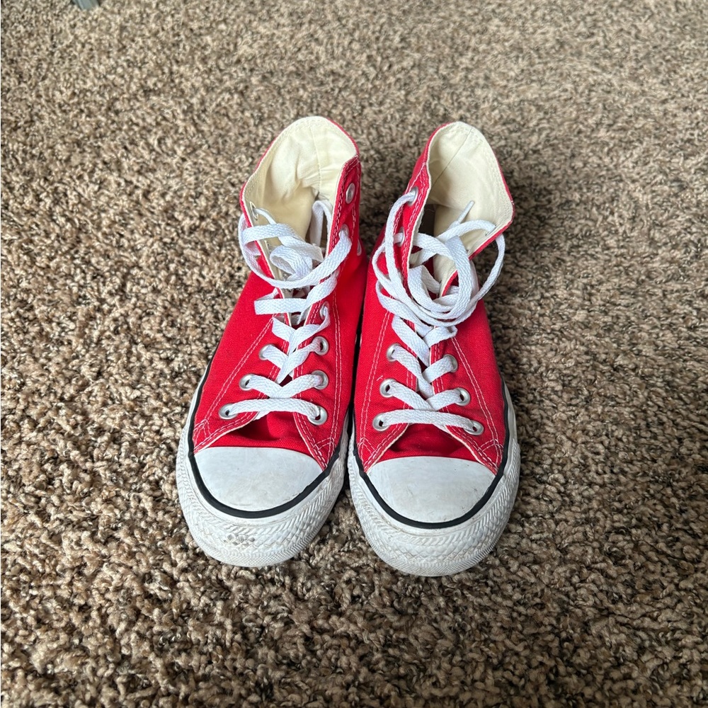 Red converse high top